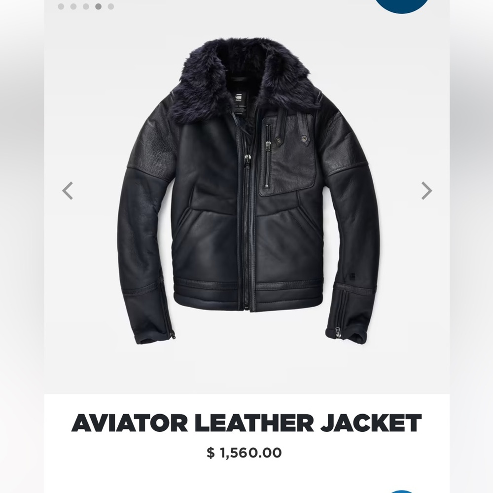 COPY - Worn twice, G-Star aviator dark blue jacket